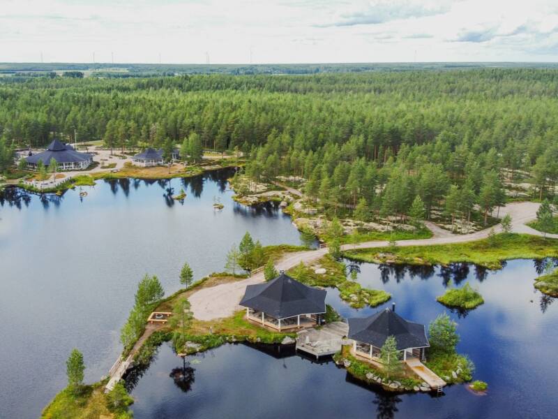 Ilmakuvaa Hunurijärvi Resortilta.