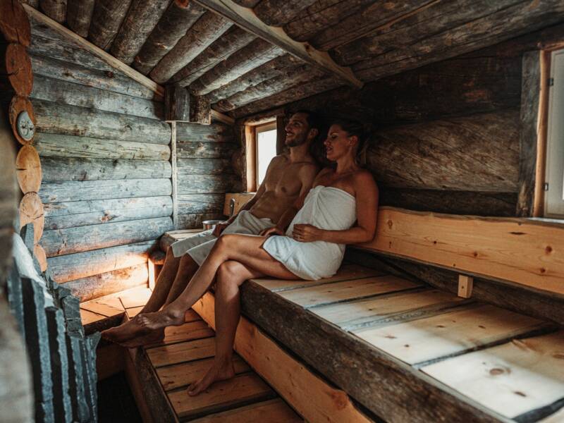 The peace and relaxation of the sauna.