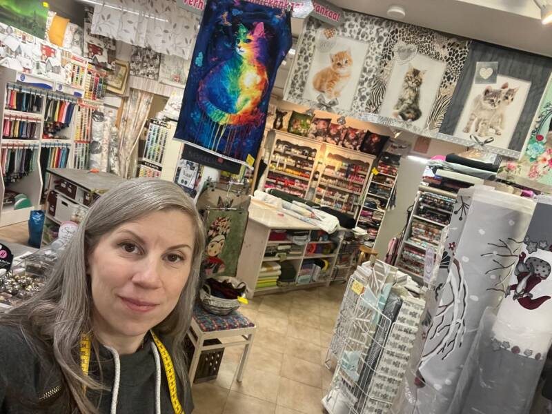 The entrepreneur and her store.