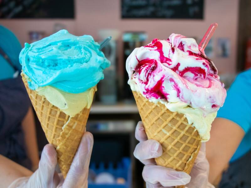 Käsintehdyt gelato jäätelöt Gelato Dolce:sta.