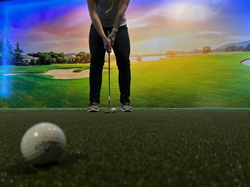 Golf simulaattori.